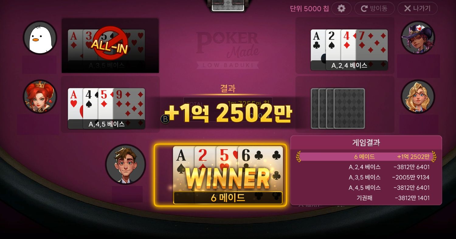 로우바둑이 스크린샷 2